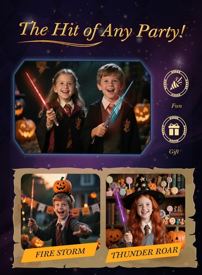 Pussan Wizard Spell Wand with Voice-Control & 5 Light Effects, Magic Light Up Wand with Customizable Spells, Rechargeable Remote Control Wand, Kids Witch Toys Gifts for Christmas Cosplay Halloween Birthday - Image 5